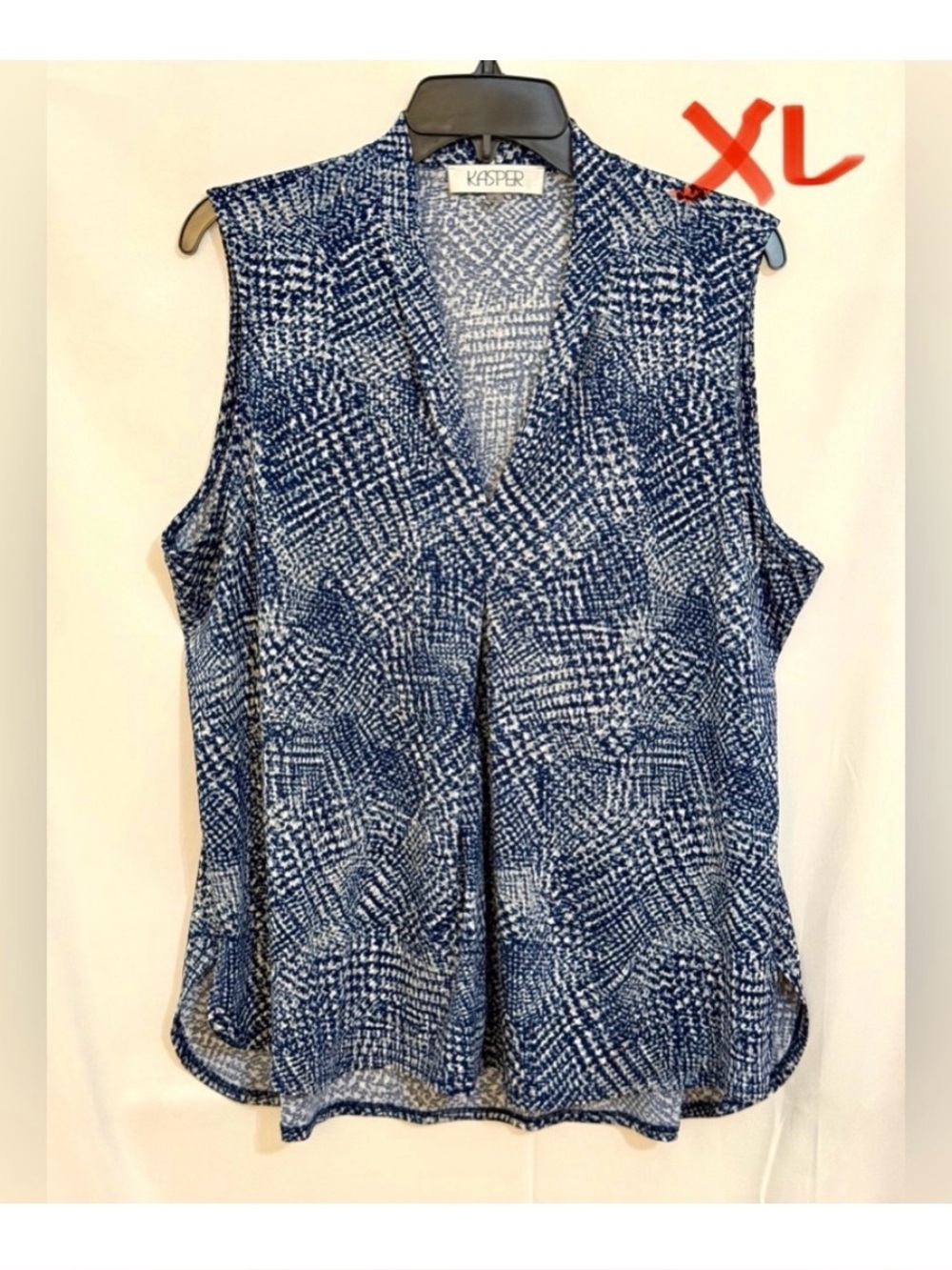 Kasper Sleeveless Blue Blouse